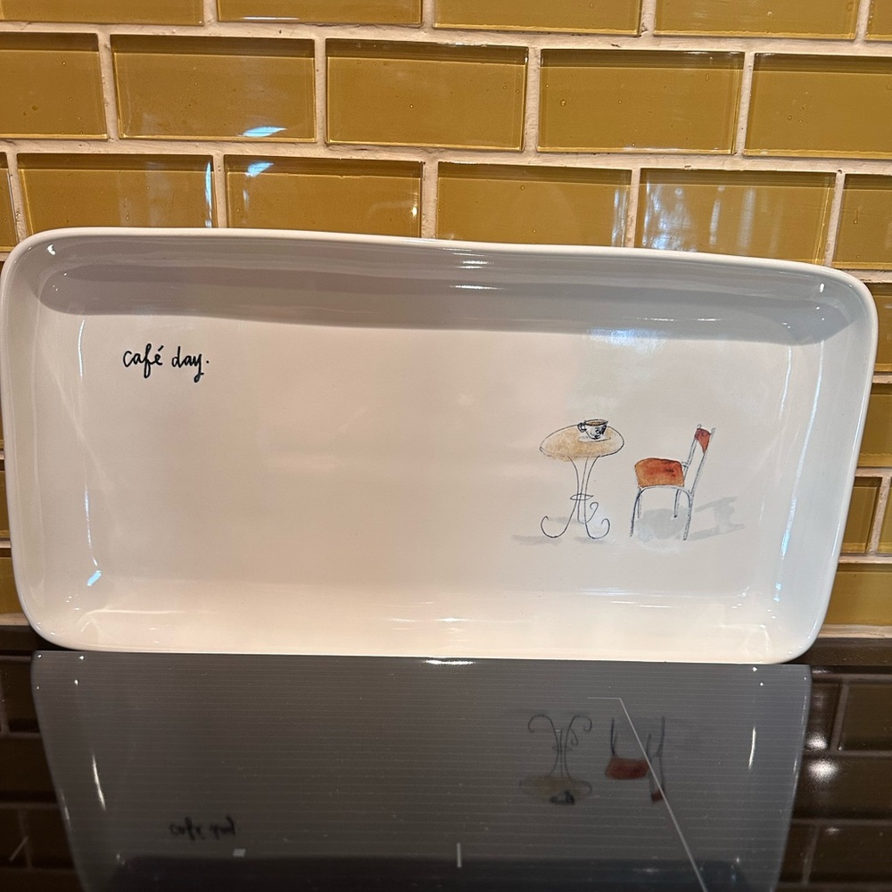 Rae Dunn White Cafe Day Tray. Retired & VHTF
